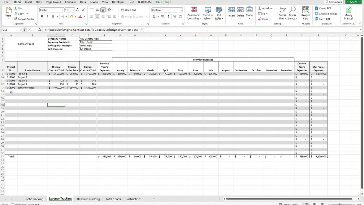 Annual Financial Tracking Tutorial